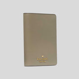 KATE SPADE Saffiano Leather Passport Holder Oyster Shell KN778