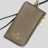 KATE SPADE Card Case Lanyard Oyster Shell KN779