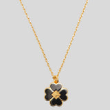 KATE SPADE Spades & Studs Enamel Mini Pendant Black O0RU3241