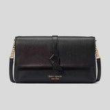 KATE SPADE Knott Flap Chain Crossbody Bag Black KH154