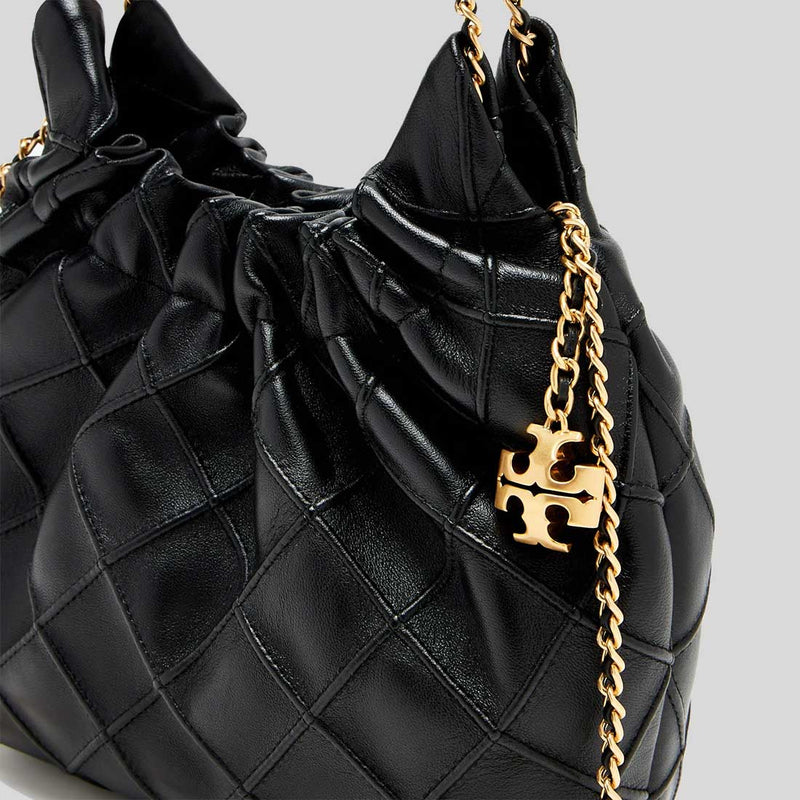 TORY BURCH Mini Fleming Drawstring Bag Black 162451