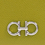 FERRAGAMO Gancini Leather Credit Card Holder Lemongrass 785196