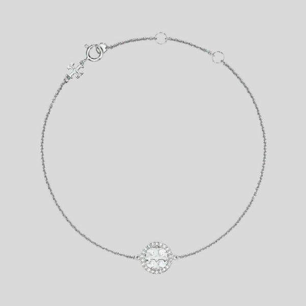 TORY BURCH Miller Pave Chain Bracelet Tory Silver/Crystal 80997