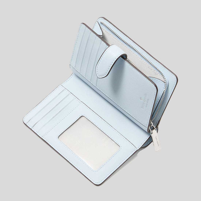 KATE SPADE Madison Medium Compact Bifold Wallet Watercolor Blue KC580