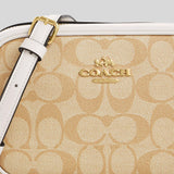 COACH Mini Jamie Camera Bag In Signature Canvas Light Khaki/Chalk CQ874