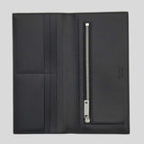 FERRAGAMO Classic Men's Leather Slim Long Bifold Wallet Black 770106