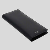 FERRAGAMO Classic Men's Leather Slim Long Bifold Wallet Black 770106