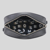 MARC JACOBS Flash Leather Crossbody Bag Black/Silver M0014465