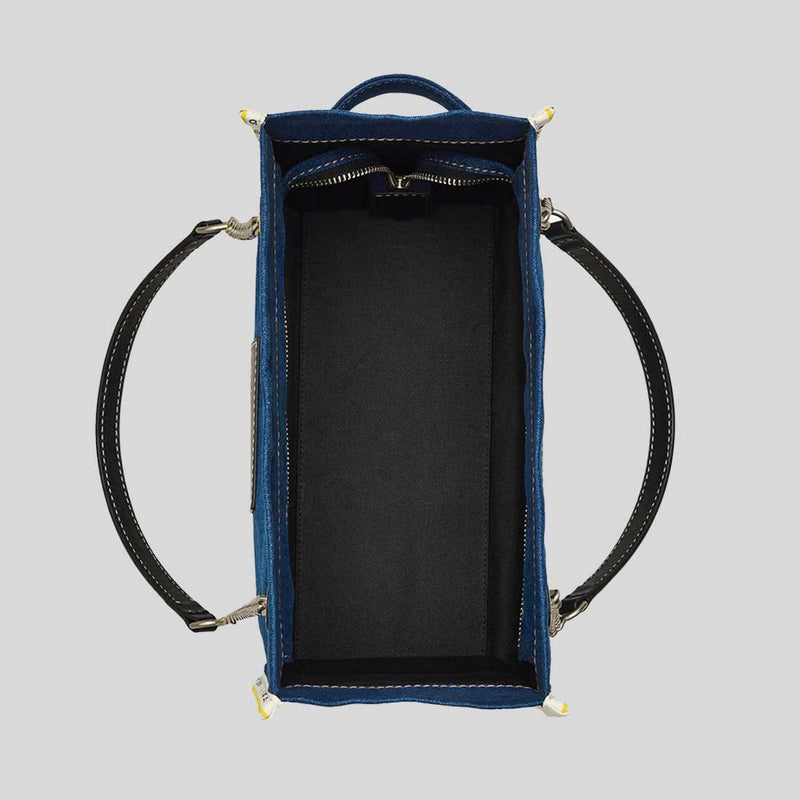 MARC JACOBS The Denim Chain Medium Tote Bag Dark Wash 2F4HTT018H05