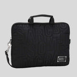 MARC JACOBS Nylon Logo Quilted 13 in Laptop Bag Black 4S4SCP001S02