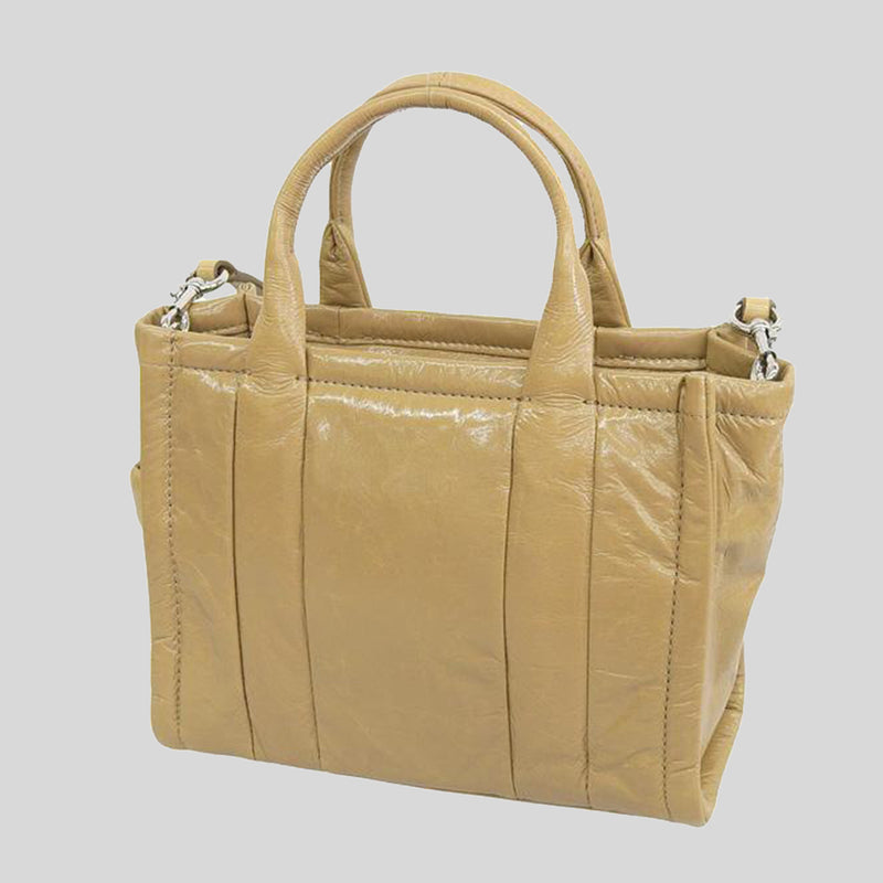 MARC JACOBS The Shiny Crinkle Small Tote Light Brown H065L01PF22