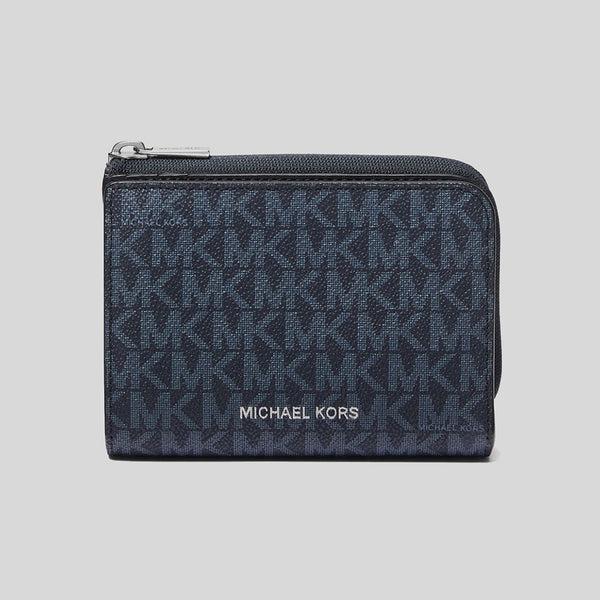 MICHAEL KORS Cooper Signature Logo Folio Wallet Amiral Blue 36F2LCOF3B