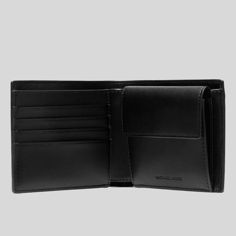 MICHAEL KORS Rivington Leather Billfold Wallet With Coin Pouch Black 36F4LRVF3U