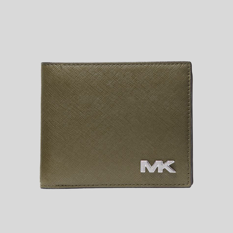 MICHAEL KORS Rivington Leather Billfold Wallet With Coin Pouch Olive 36F4LRVF3U