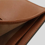GUCCI GG Emblem Bi-Fold Wallet Beige Dark Brown 821206