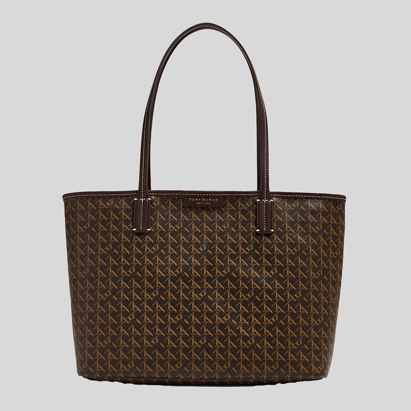 TORY BURCH Small Ever Ready Zip Tote Walnut 147748