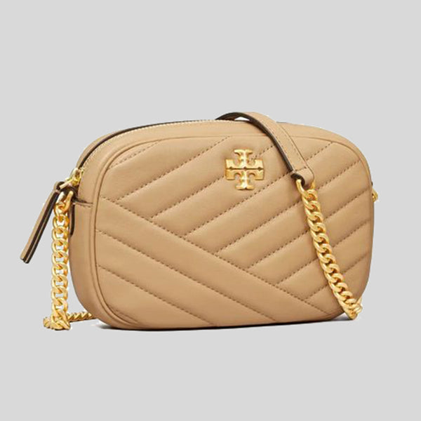 TORY BURCH Kira Chevron Camera Bag Desert Dune 152353