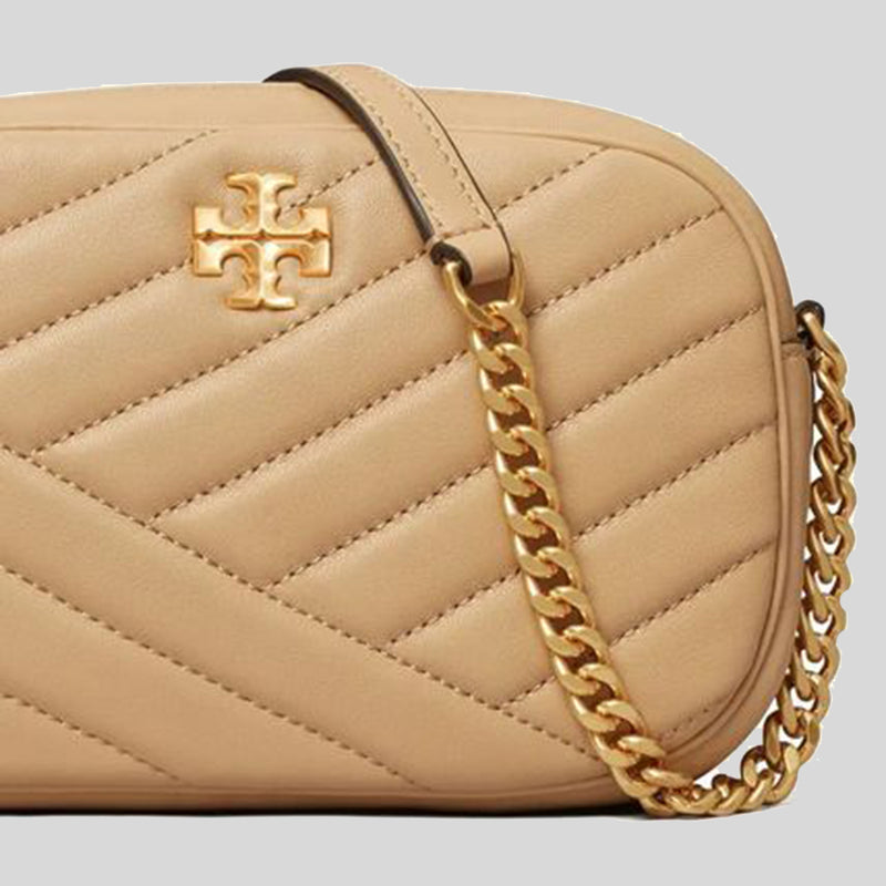 TORY BURCH Kira Chevron Camera Bag Desert Dune 152353