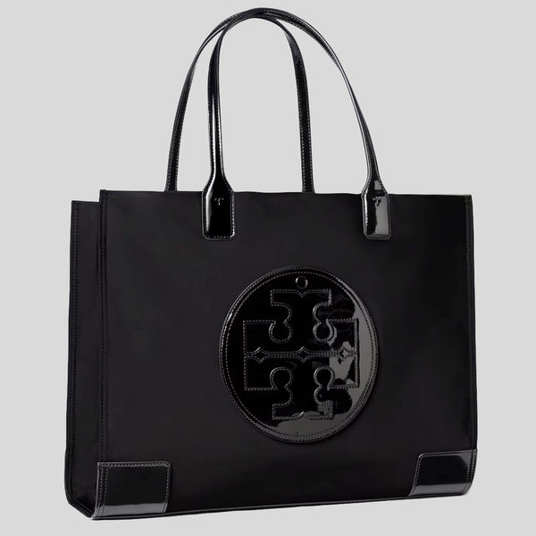 TORY BURCH Ella Patent Tote Bag Black 90479