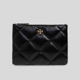 TORY BURCH Kira Diamond Quilt Pouch Black 162144