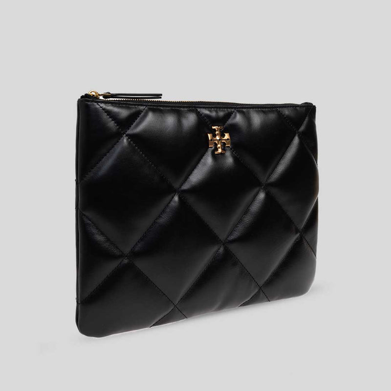 TORY BURCH Kira Diamond Quilt Pouch Black 162144