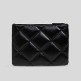TORY BURCH Kira Diamond Quilt Pouch Black 162144