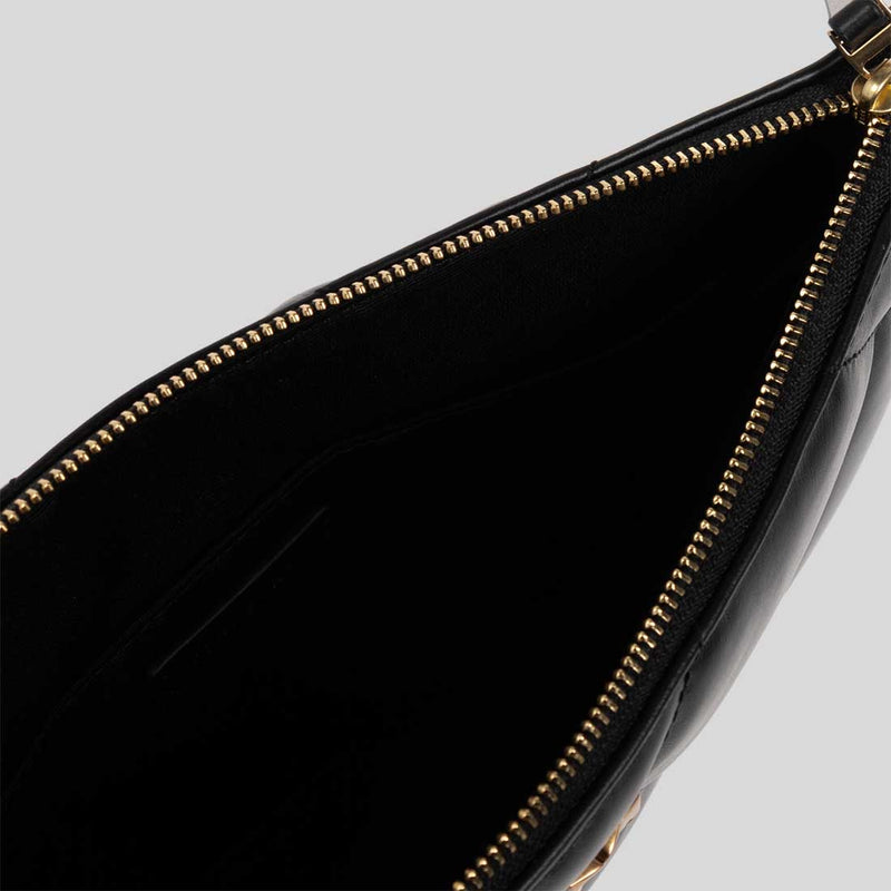 TORY BURCH Kira Diamond Quilt Pouch Black 162144