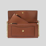 MICHAEL KORS Jet Set Medium Saffiano Leather 2-in-1 Convertible Crossbody Bag Luggage 32S3GJ6C6L