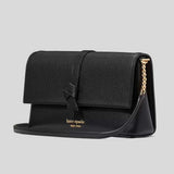 KATE SPADE Knott Flap Chain Crossbody Bag Black KH154