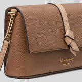 KATE SPADE Knott Flap Chain Crossbody Bag Warm Acorn KH154