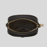 KATE SPADE Emma Pebbled Leather North South Phone Crossbody Bag Black KK258
