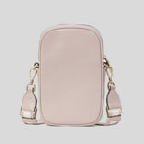 KATE SPADE Emma Pebbled Leather North South Phone Crossbody Bag Cozy Grey KK258
