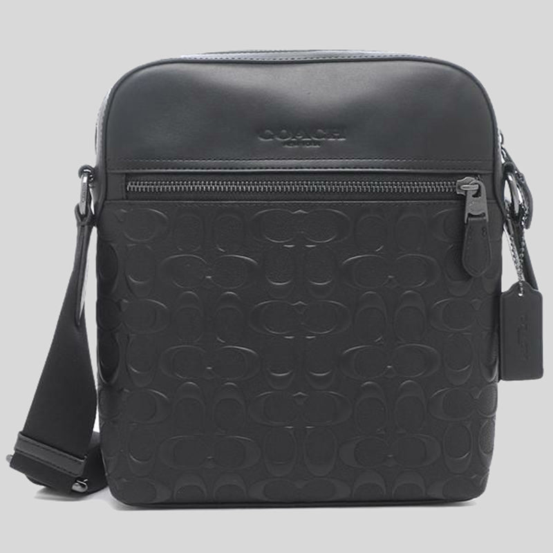 Coach Houston Flight Bag In Signature Leather Black 4009