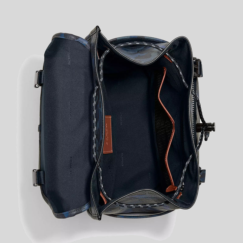 COACH League Flap Backpack With Camo Print Blue/Midnight Navy C5288