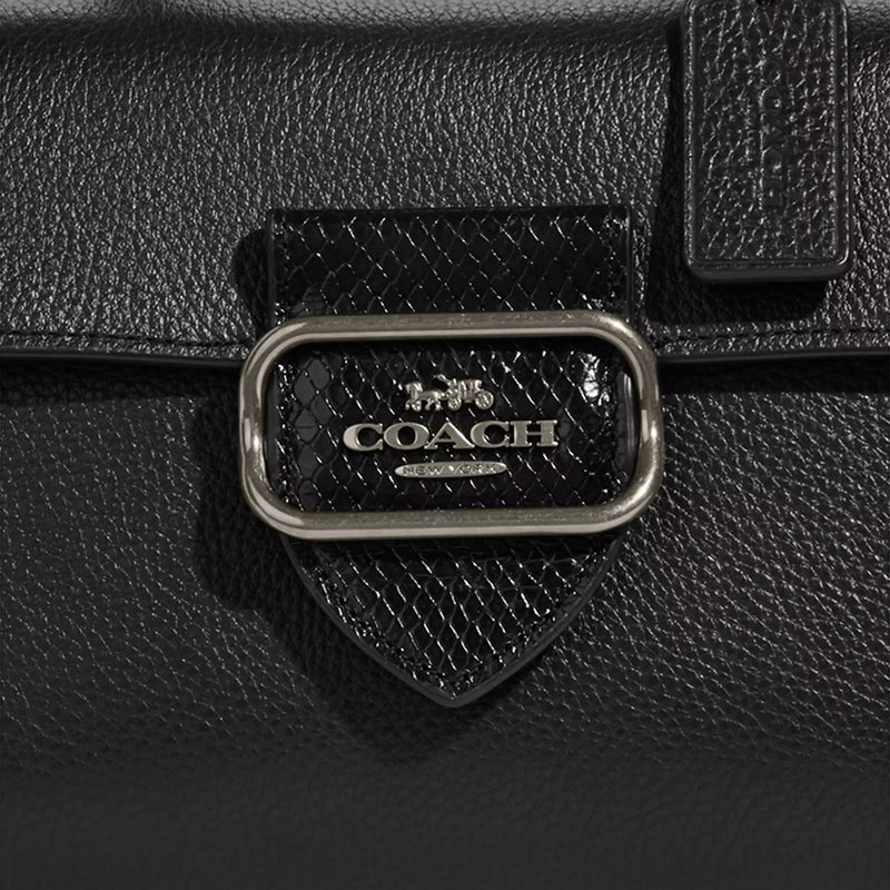 COACH Morgan Top Handle Satchel Black Multi CF321