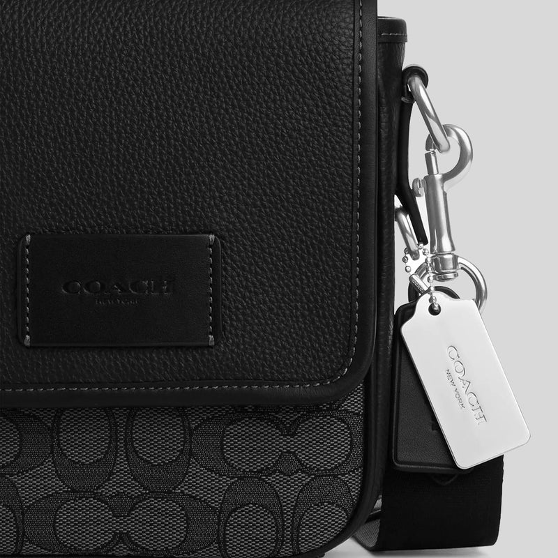 COACH Lucas Crossbody In Signature Jacquard Charcoal/Black CO915