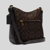 COACH Ellie File Bag In Signature Canvas Brown/Black CU959