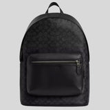 COACH West Backpack In Signature Canvas Charcoal/Black CV925