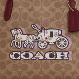 COACH Fiona Zip Tote Bag In Signature Canvas With Horse And Carriage Print CX587