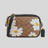 COACH Mini Jamie Camera Bag In Signature Canvas With Floral Print Tan Multi CZ609