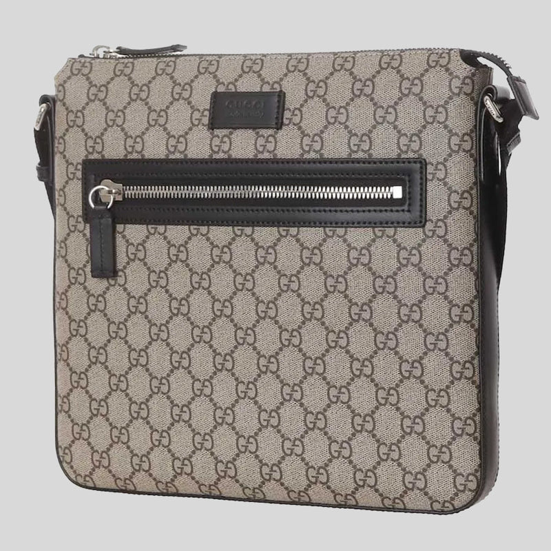 GUCCI GG Supreme Canvas Messenger Bag Beige/Black 779846