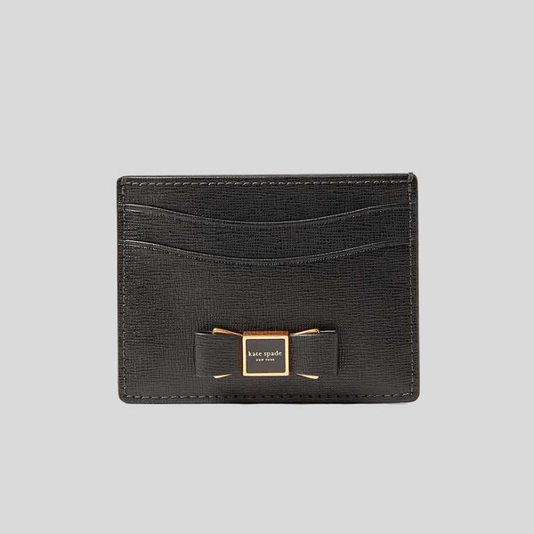 KATE SPADE Morgan Bow Embellished Cardholder Black K9923