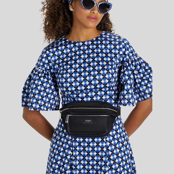 KATE SPADE Sam Icon Ksnyl Nylon Medium Belt Bag Black KB134