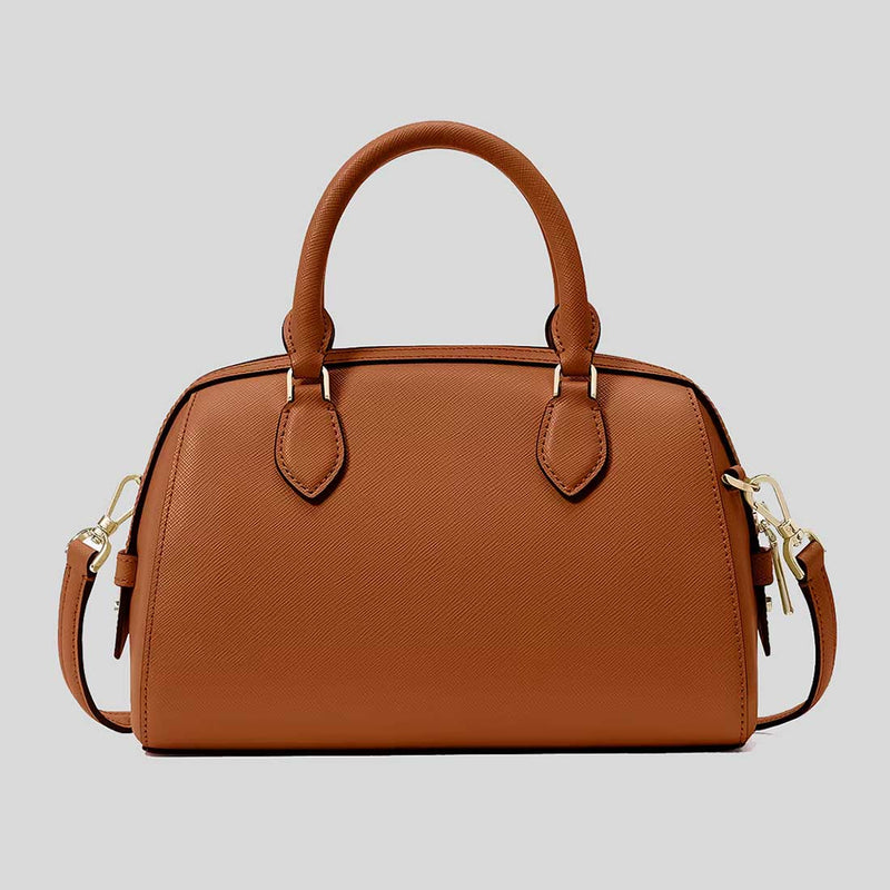 KATE SPADE Madison Saffiano Leather Duffle Crossbody Bag Cavern Clay KF493