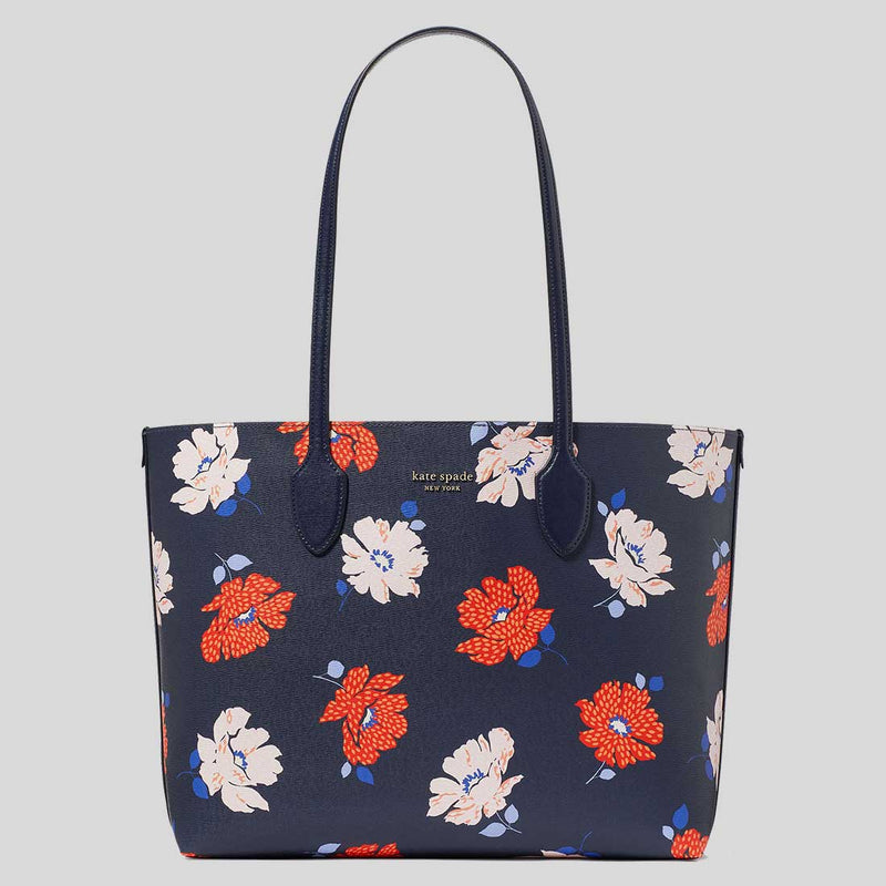 KATE SPADE Bleecker Dotty Floral Large Tote Parisian Navy Multi KF799