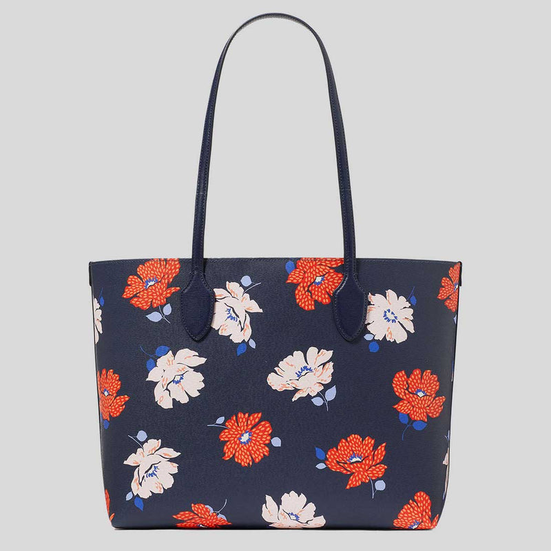 KATE SPADE Bleecker Dotty Floral Large Tote Parisian Navy Multi KF799