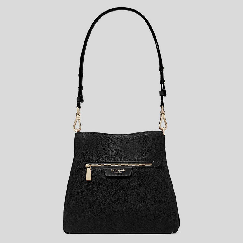 KATE SPADE Hudson Pebbled Leather Shoulder Bag Black KF863