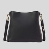 KATE SPADE Hudson Pebbled Leather Shoulder Bag Black KF863