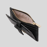 KATE SPADE Knott Zip Card Holder Black KH156