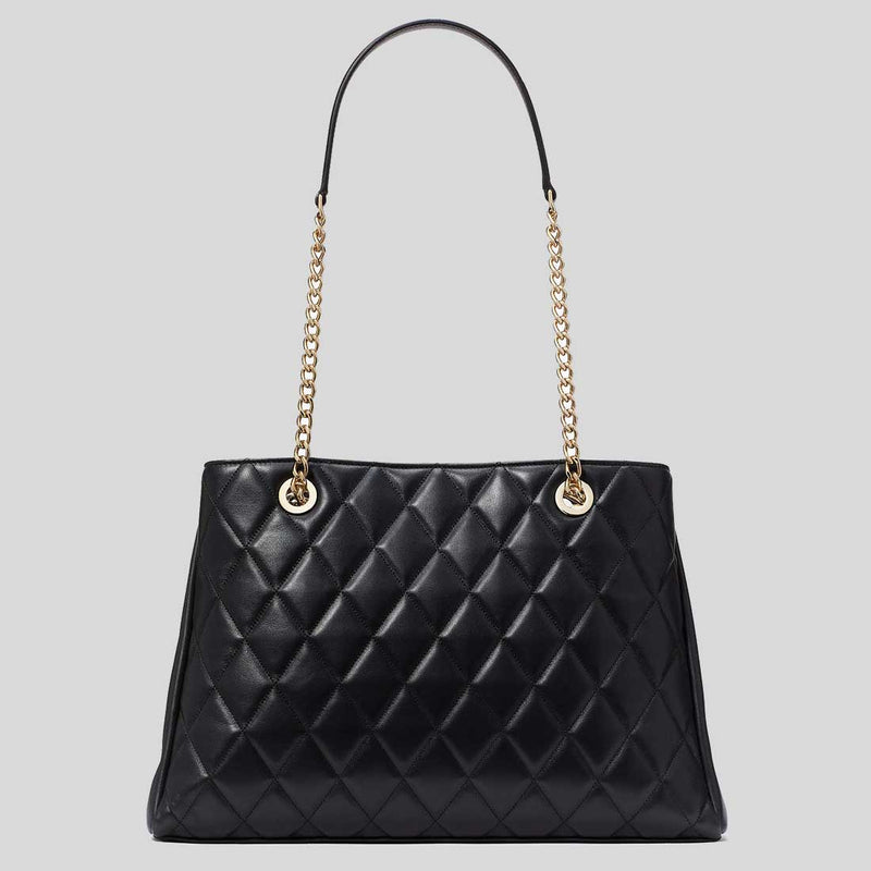 KATE SPADE Carey Quilted Tote Black KH229